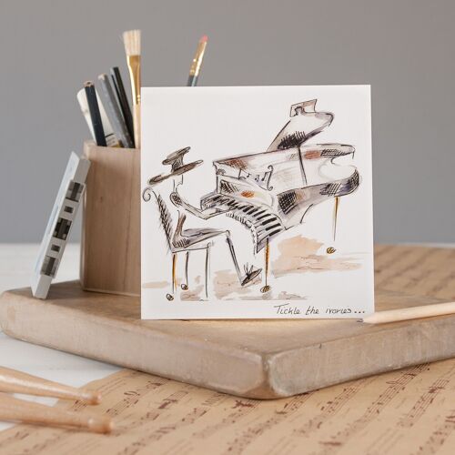 Tickle The Ivories Greetings Card