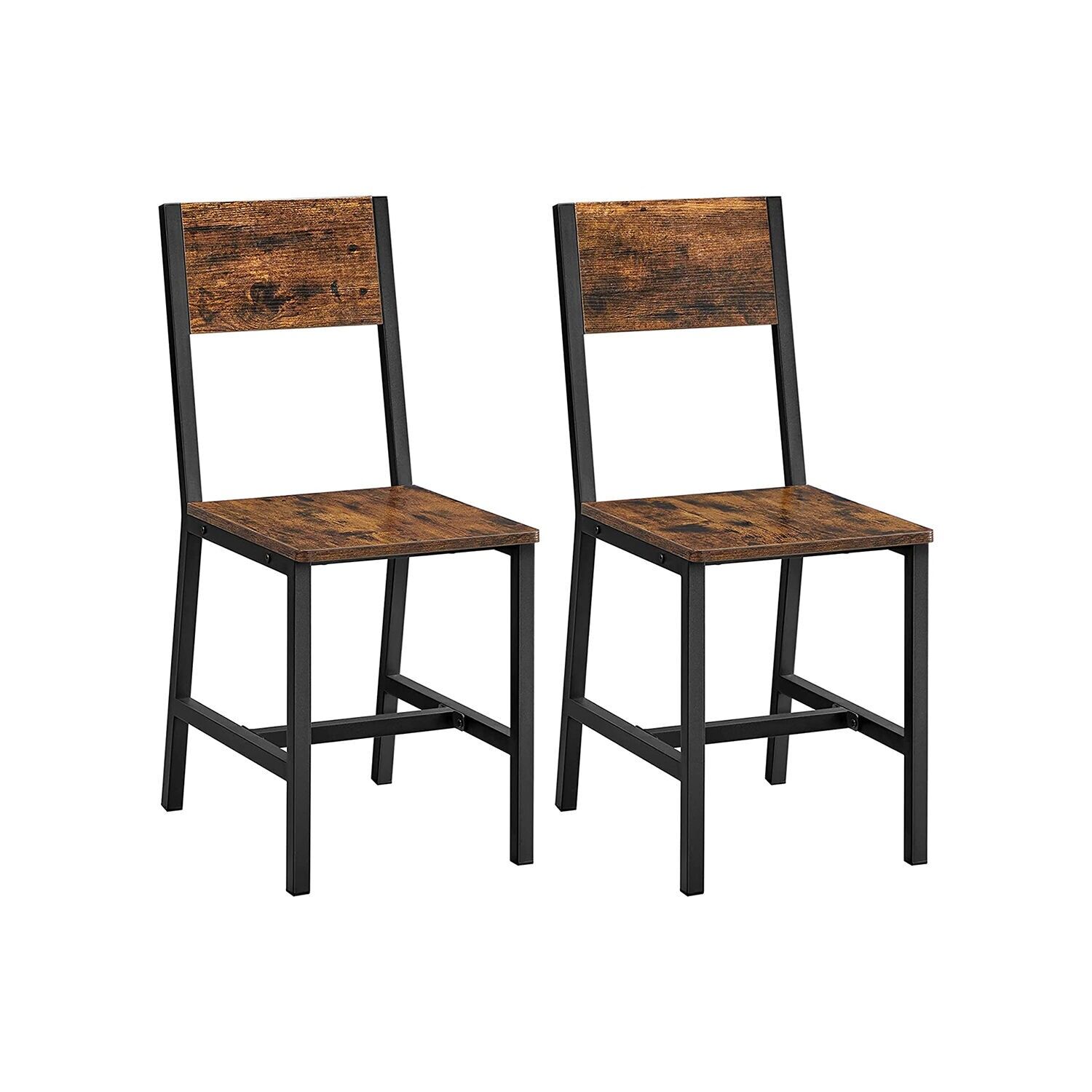 Dining room chairs set of 2, 36 x 46.6 x 87.1 cm (L x W x H) - Dimensions per chair: 36 x 39.2 x 1.5 cm (L x W x H) - Seat height: 45.4 cm