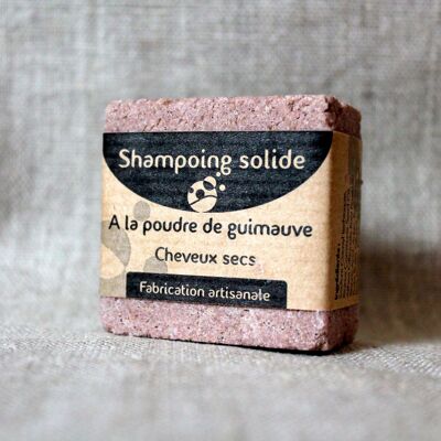 Solid shampoo for dry hair with marshmallow powder