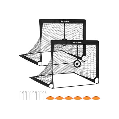 Juego de 2 porterías de fútbol desplegables, 120 x 91 x 91 cm
