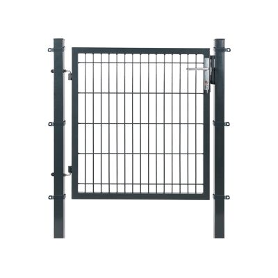 Puerta de jardín de acero galvanizado, 106 x 150 cm