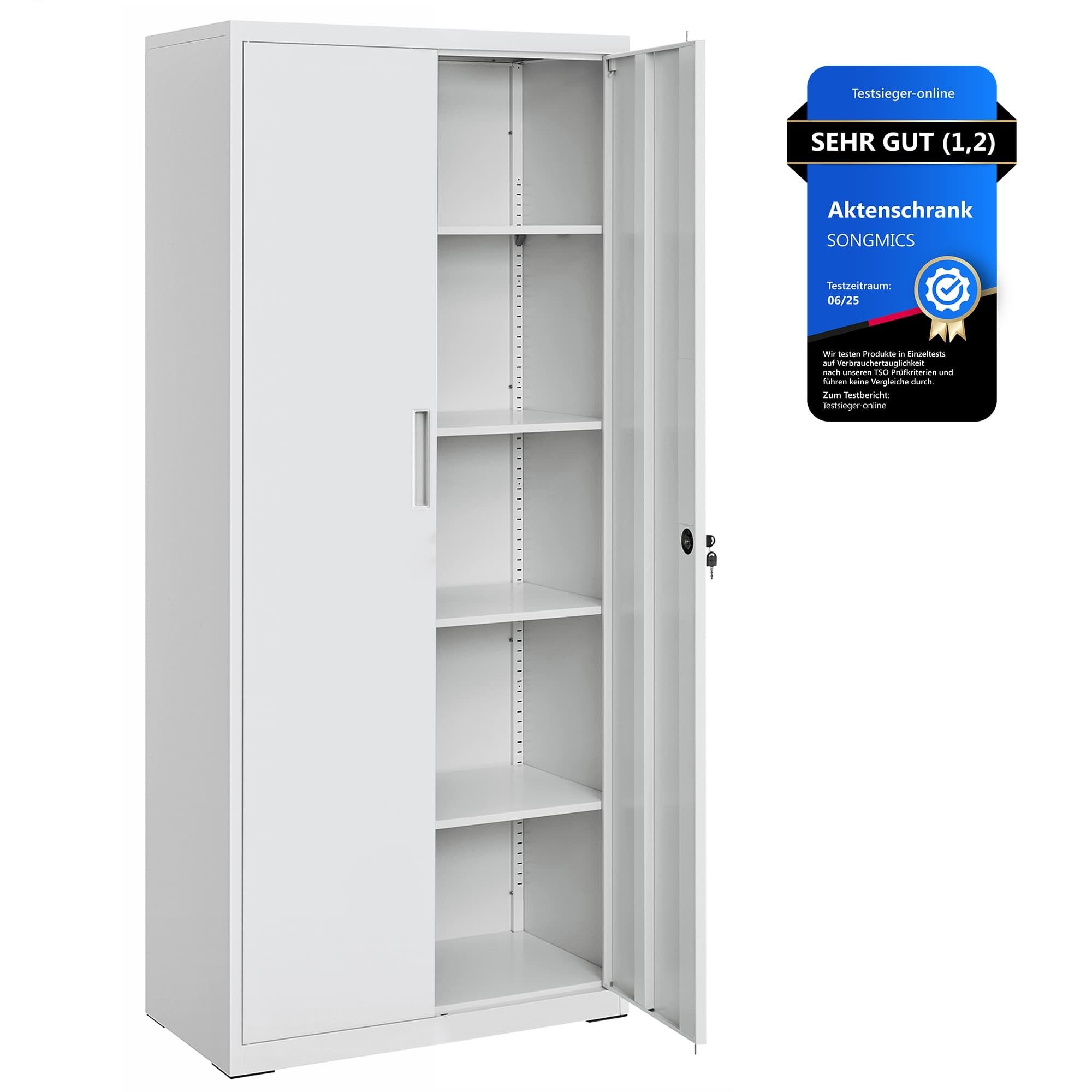 Filing cabinet with 2 doors, 80 x 40 x 180 cm