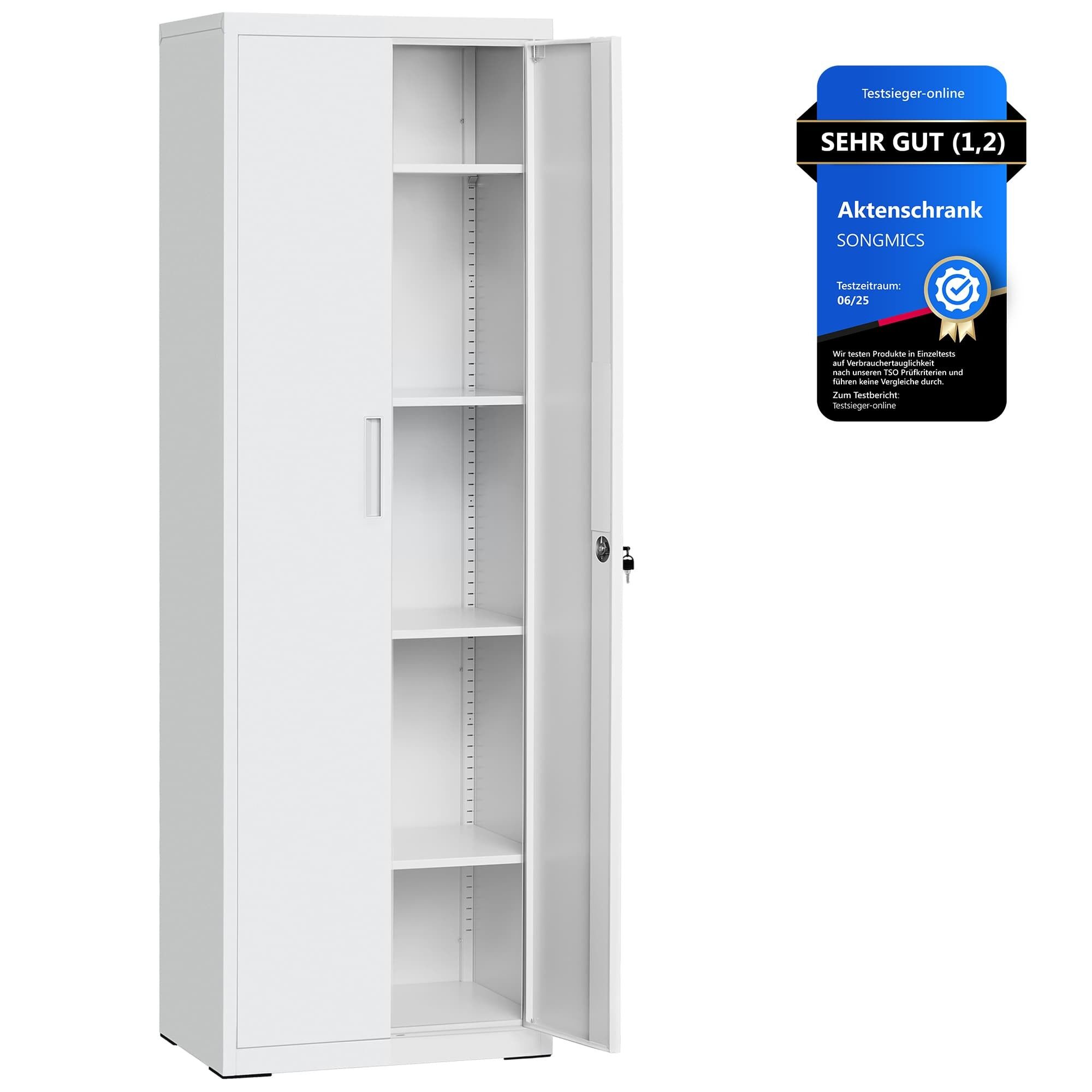 Double-door filing cabinet with 5 levels, 40 x 60 x 180 cm