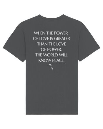 T-Shirt Imprimé Dos Power Of Love - Gris Anthracite 1