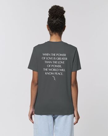 T-Shirt Imprimé Dos Power Of Love - Gris Anthracite 2