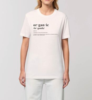 T-Shirt Imprimé Bio Définition - Blanc Vintage 3