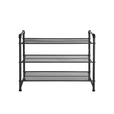 Zapatero con 3 niveles de rejilla de malla fina, 71.5 x 30.5x54. 5 cm