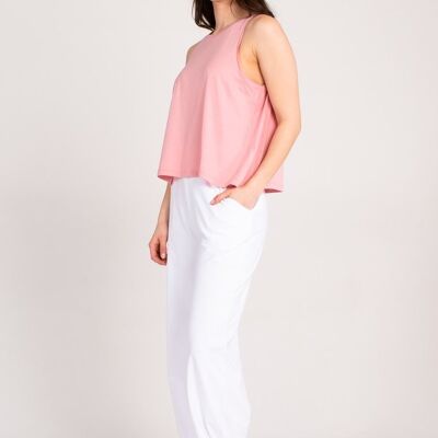 Organic Racer Front Weste Top - Pink