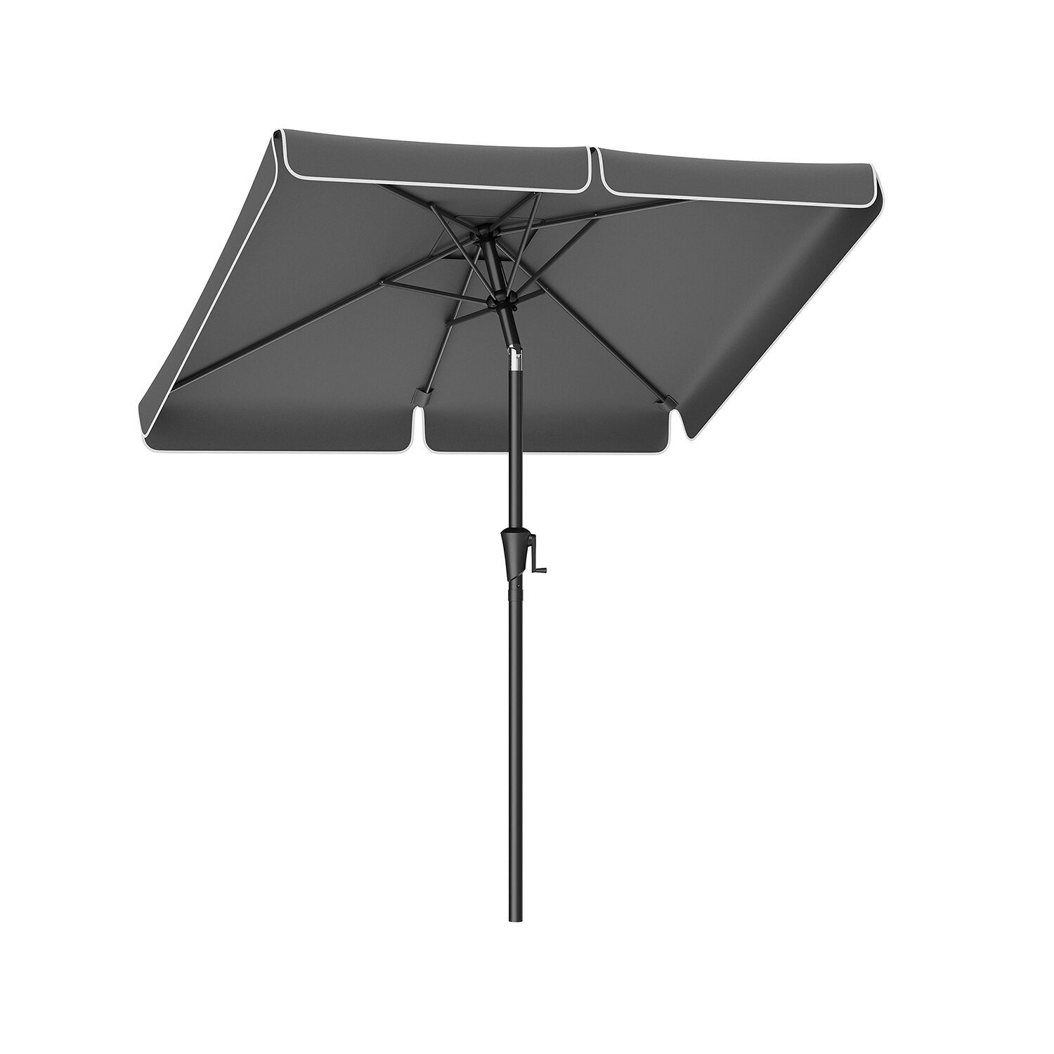 Parasol rectangulaire gris 200 x 150 cm