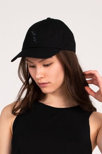 Casquette de Baseball Bio - Noir/ Charbon 1