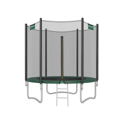 Trampoline Ø 183 cm avec filet pour jardin vert foncé