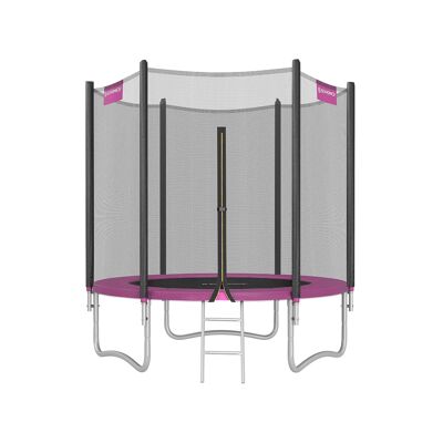 Trampoline from TÜV Rheinland GS certificate safe, 183 x 230 cm (Ø x H) Frame height: 50 cm Jumping surface diameter: 129 cm Pole height: 180 cm