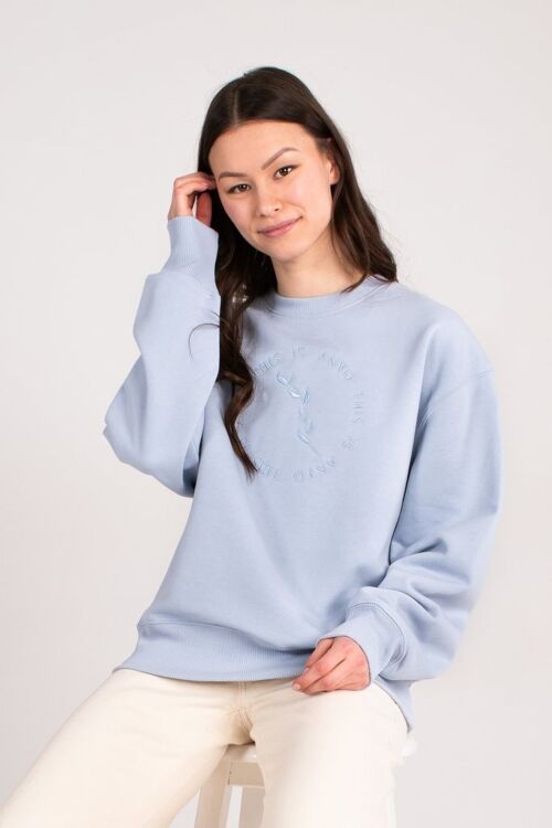 Organic Oversized Sweatshirt - Blue