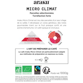 Sachet 1kg Café Bio Micro Climat grains 3