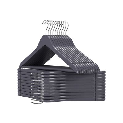 Percha de madera, giratoria, color gris-plata, 44.5 x 23 centímetros