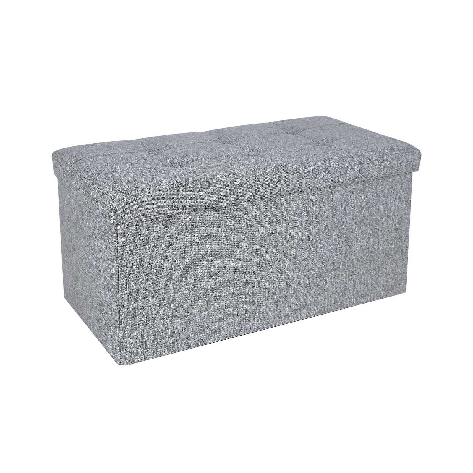 Banc avec rangement 76 cm gris clair