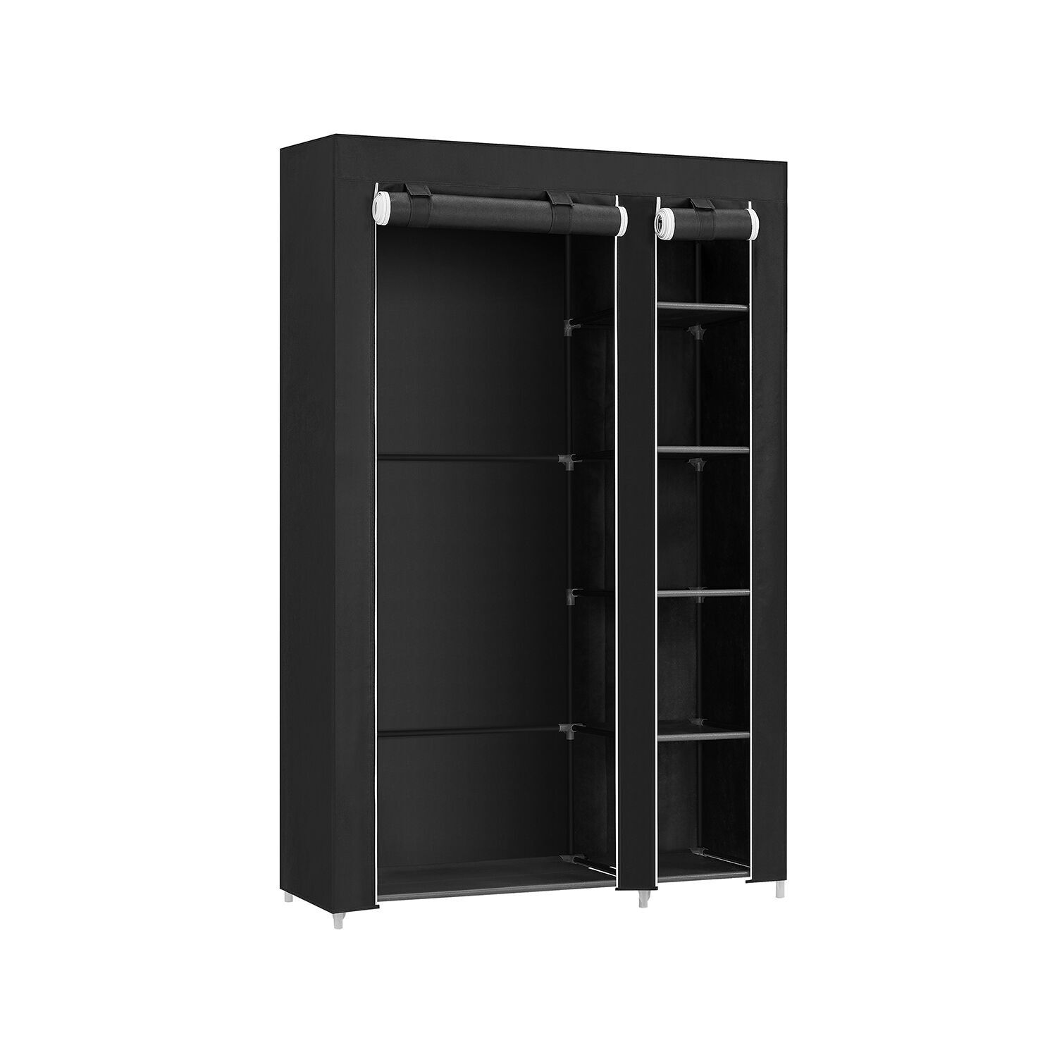 Fabric wardrobe 175 x 110 cm black