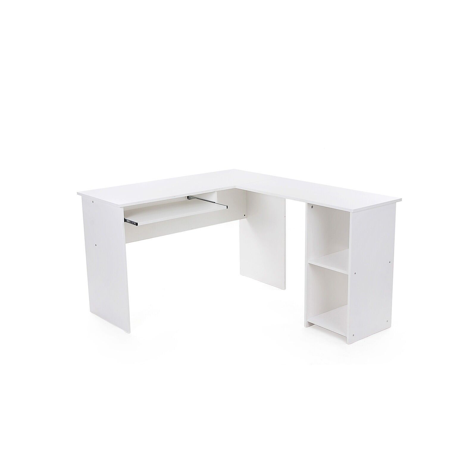 Bureau en L blanc, 140 x 120 cm