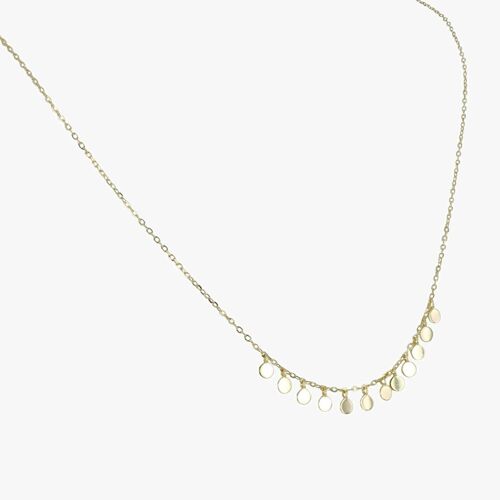 Sterling Silver Shaker Necklace Gold