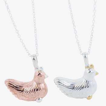 Collier en argent sterling Poulet Licken 1