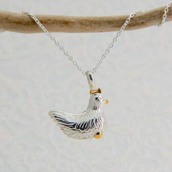 Collier en argent sterling Poulet Licken 3