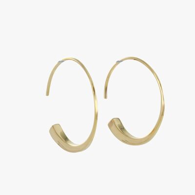 Farrier Nail Hoop Earrings Gold