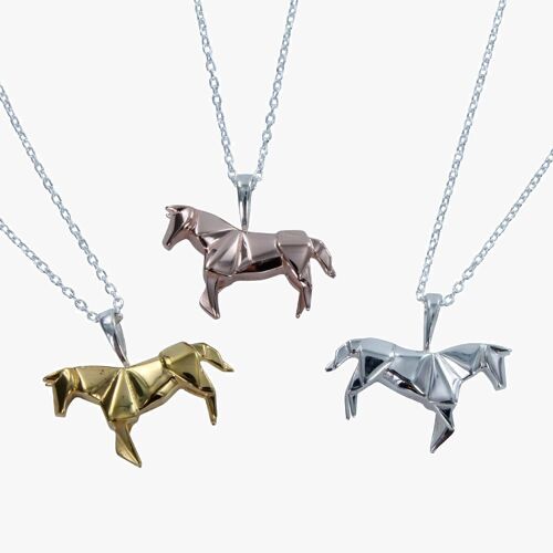 Origami Horse Necklace
