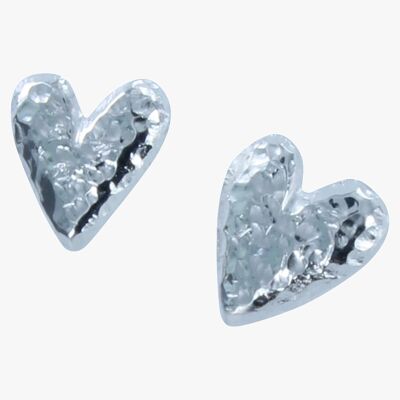 Chocolate Heart Stud Earrings