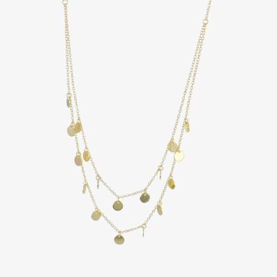 3 Layer Dot Necklace Gold