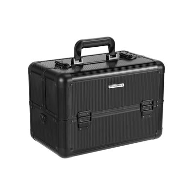 Trousse de toilette professionnelle noire, 36 x 22 x 25 cm