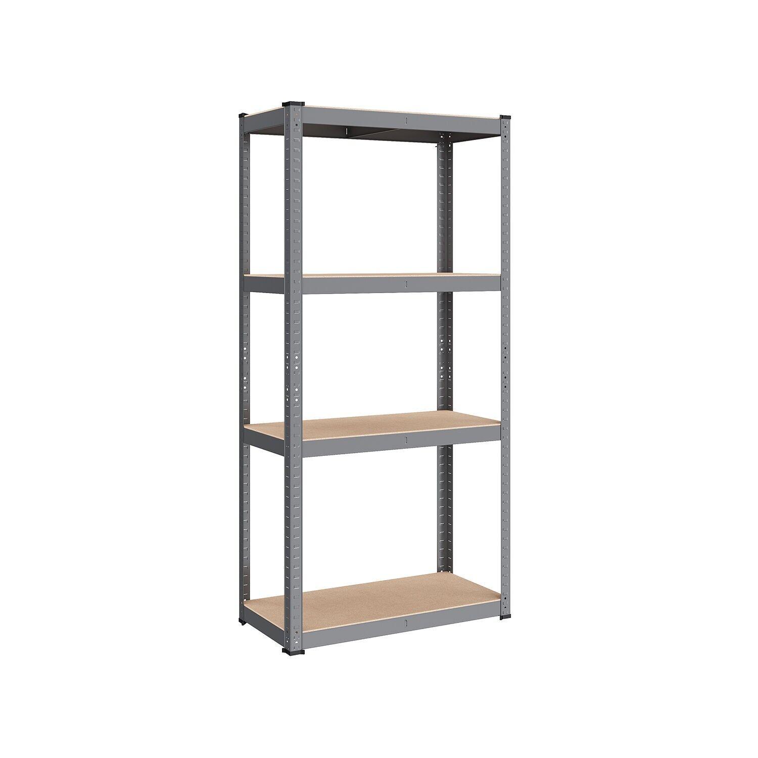 Sturdy shelving unit with steel frame and 4 adjustable shelves, 160 x 80 x 40 cm