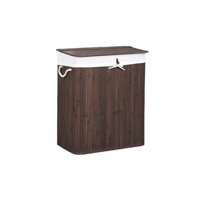 Cesto para ropa 100 L bambú marrón, 51.5 x 31.5 x 60. 5 cm