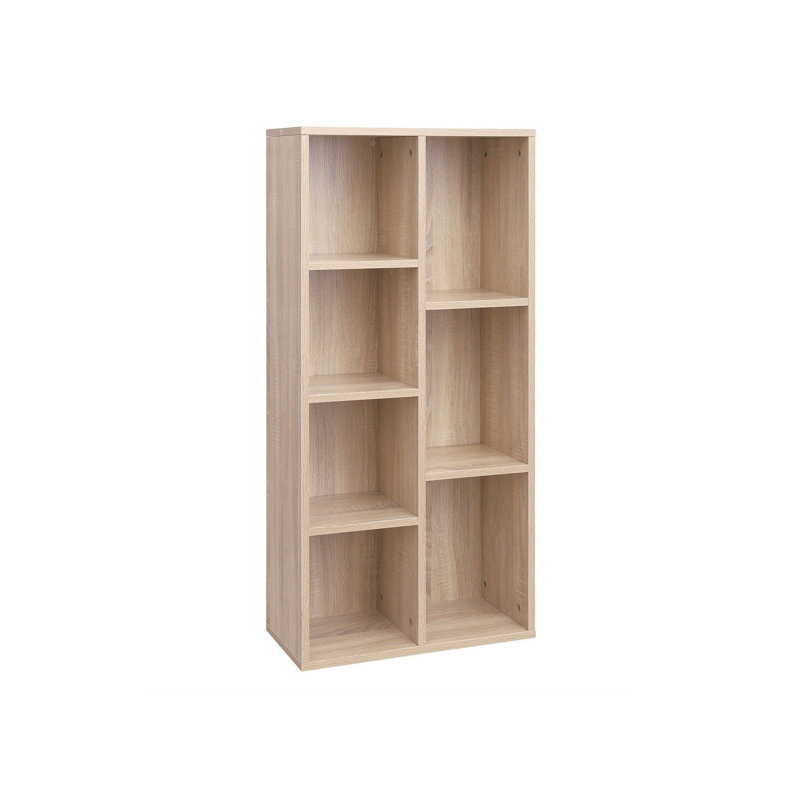 Bibliothèque simple à 7 compartiments, 50 x 24 x 106 cm