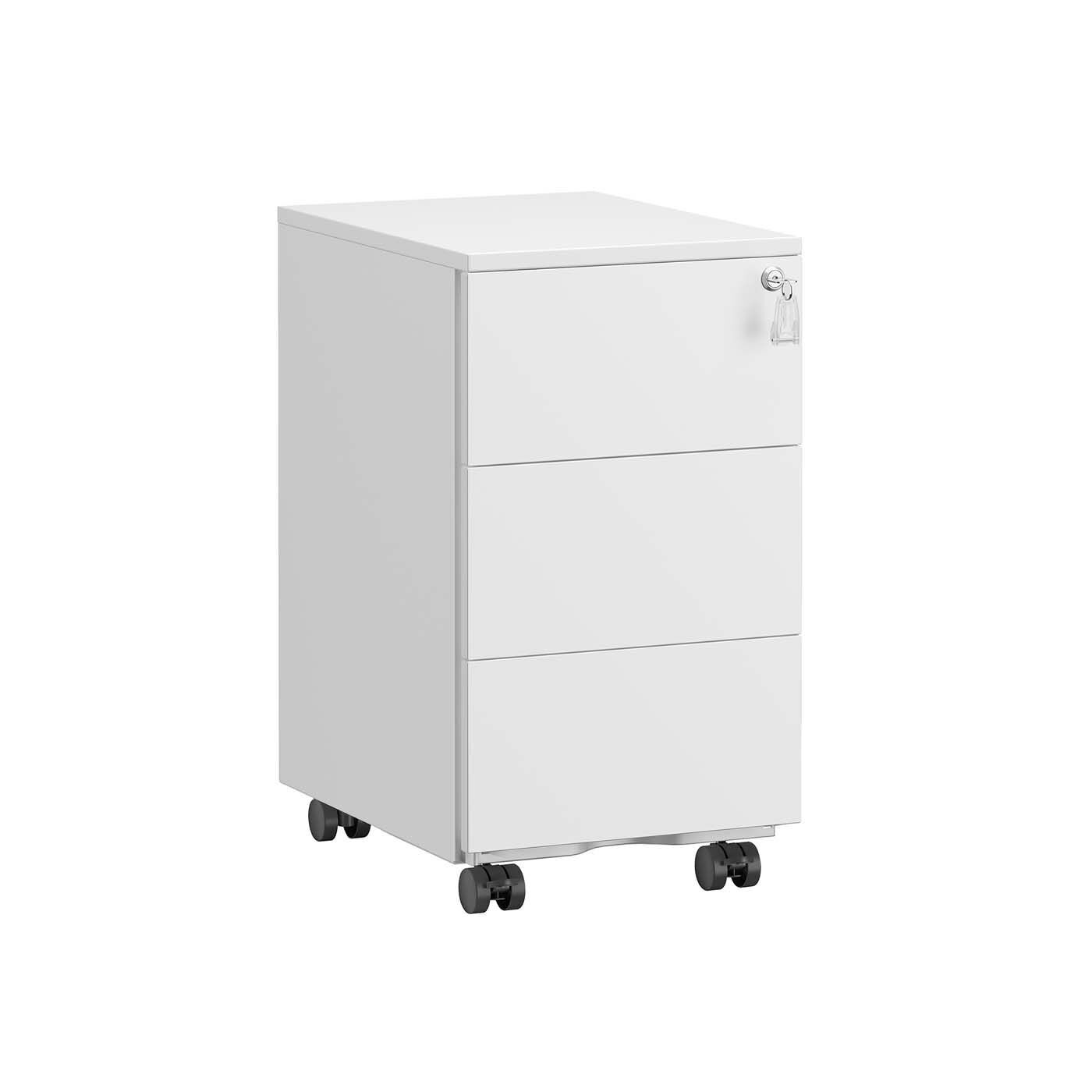 Chest of drawers with 3 drawers 40 x 30 x 54 cm matt white