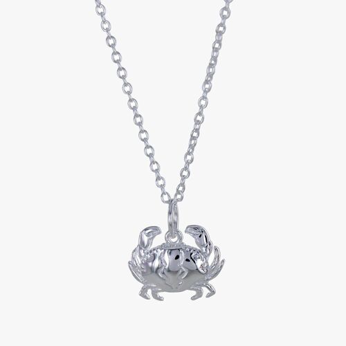 Sterling Silver Crab Necklace