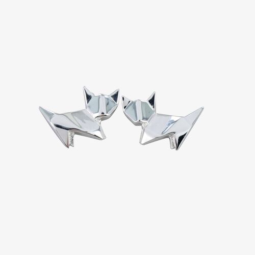 Origami Cat Stud Earrings