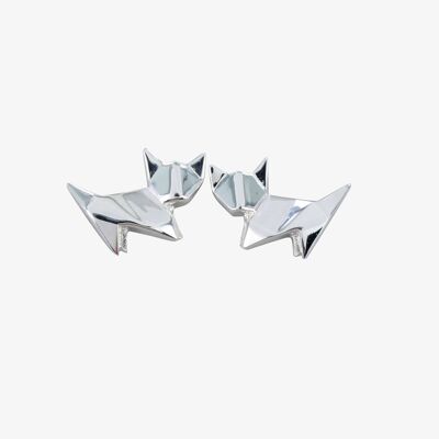 Boucles d'oreilles chat en origami