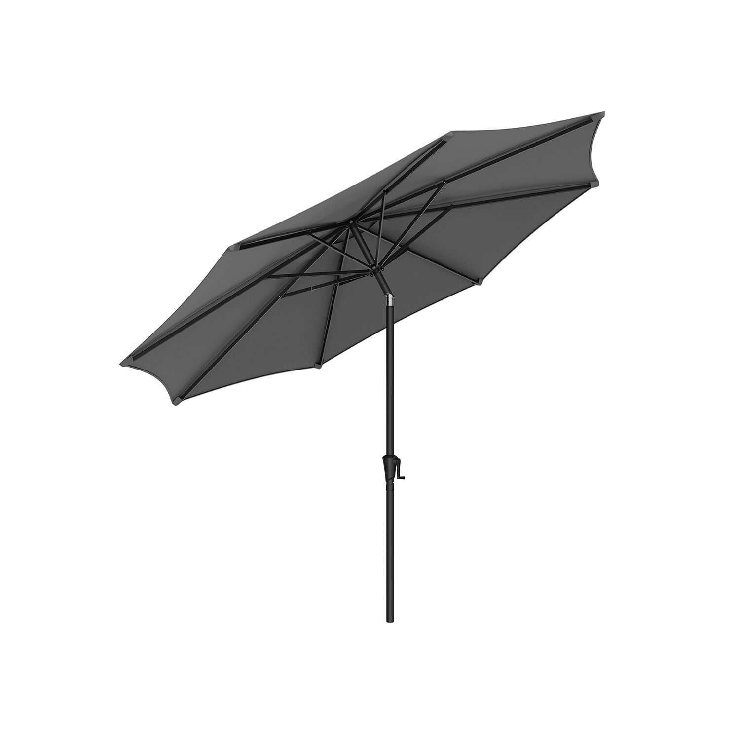 Parasol 30° pliable des deux côtés, gris