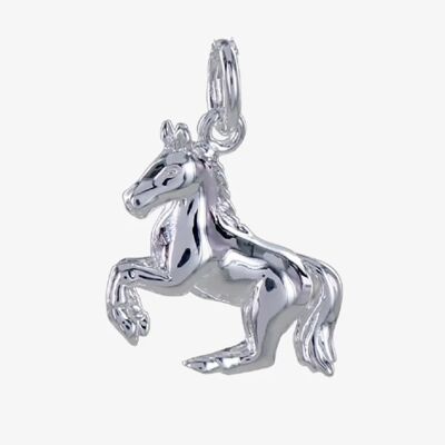 Charm in argento sterling con cavallo rampante