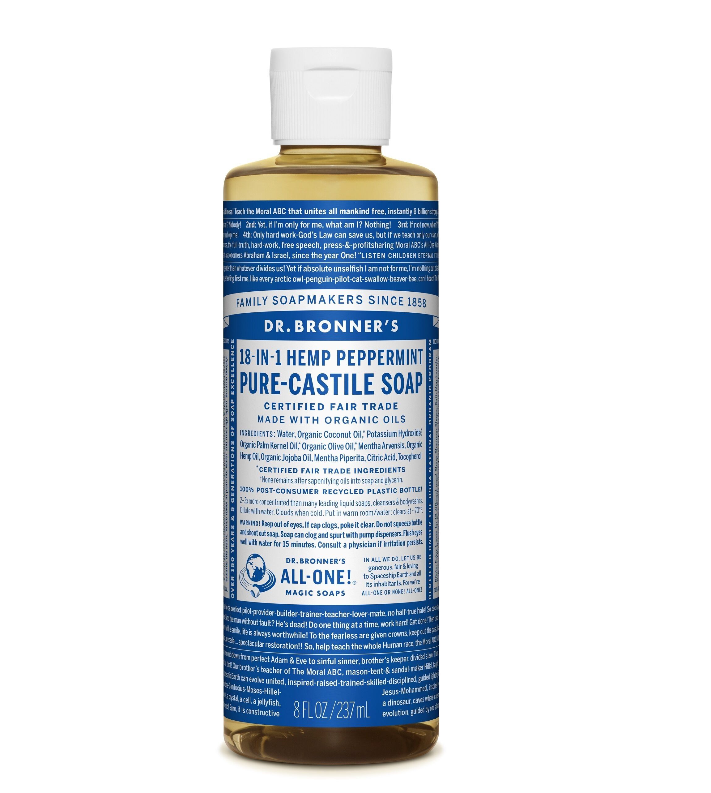Dr Bronner's Peppermint Liquid Soap 240ml