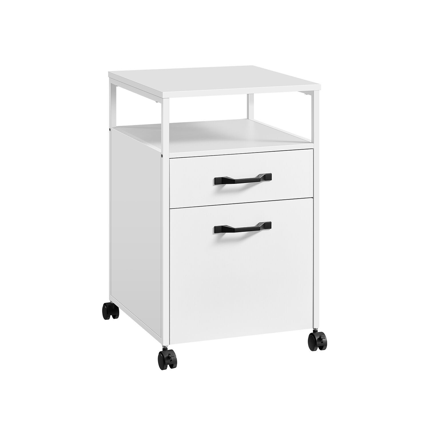 Mobile container with 2 drawers and wheels, cloud white, 44 x 42 x 66.5 cm