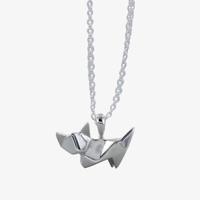 Origami cat necklace