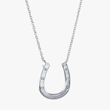 Collier Fer à Cheval PavE en Argent Sterling 1