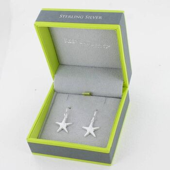 Boucles d'oreilles pendantes étoile de mer en argent sterling 4