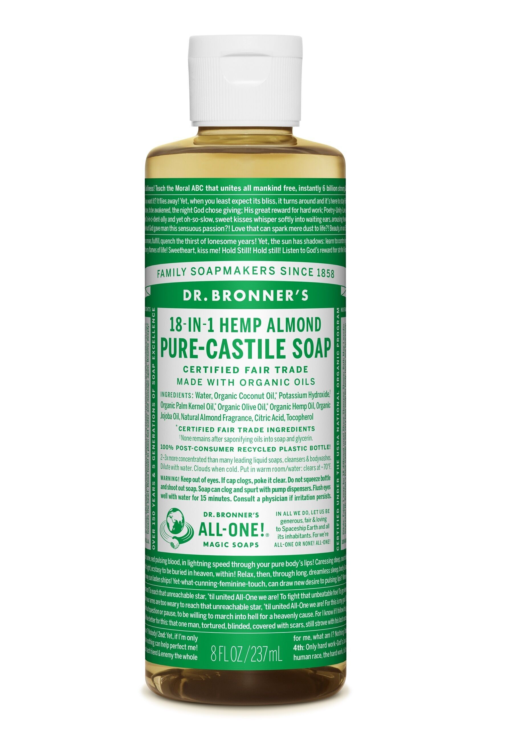 Dr. Bronner's Almond Castile Liquid Soap 240ml