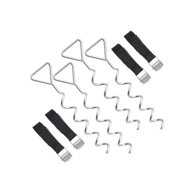 Ground anchors for trampolines