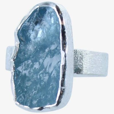 Rough Aqua Marine Ring