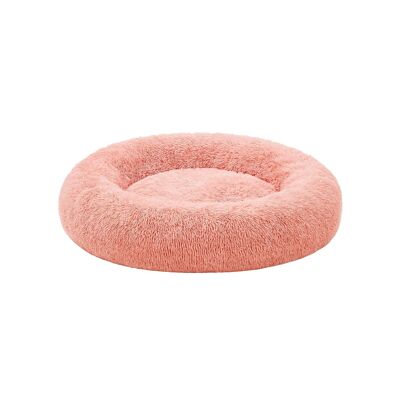 Dog bed fluffy 100 cm d washable pink