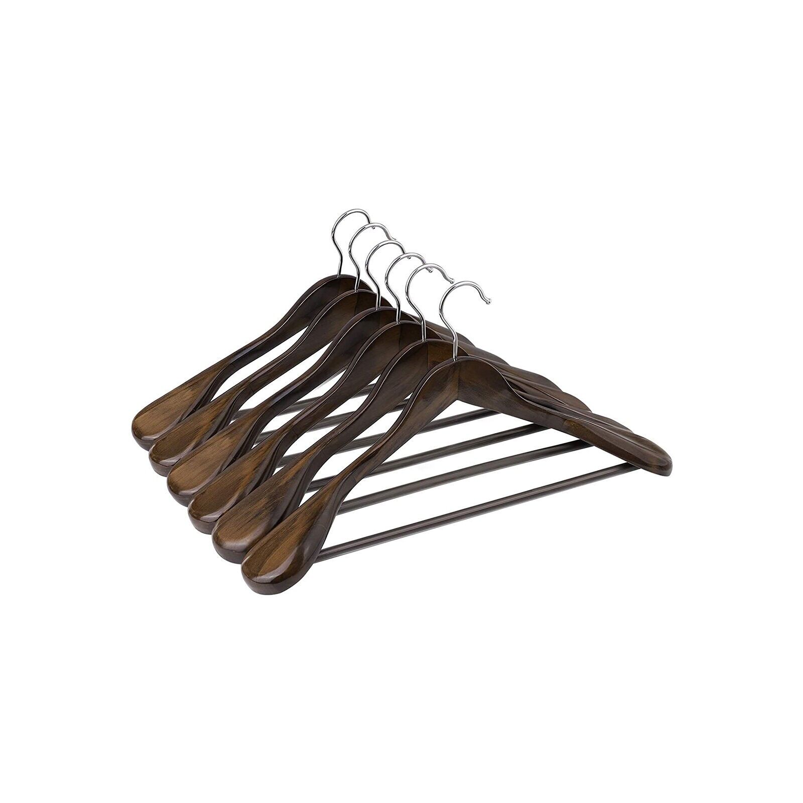 Cintres en bois à larges épaules, 44 x 5.5 x 23 cm
