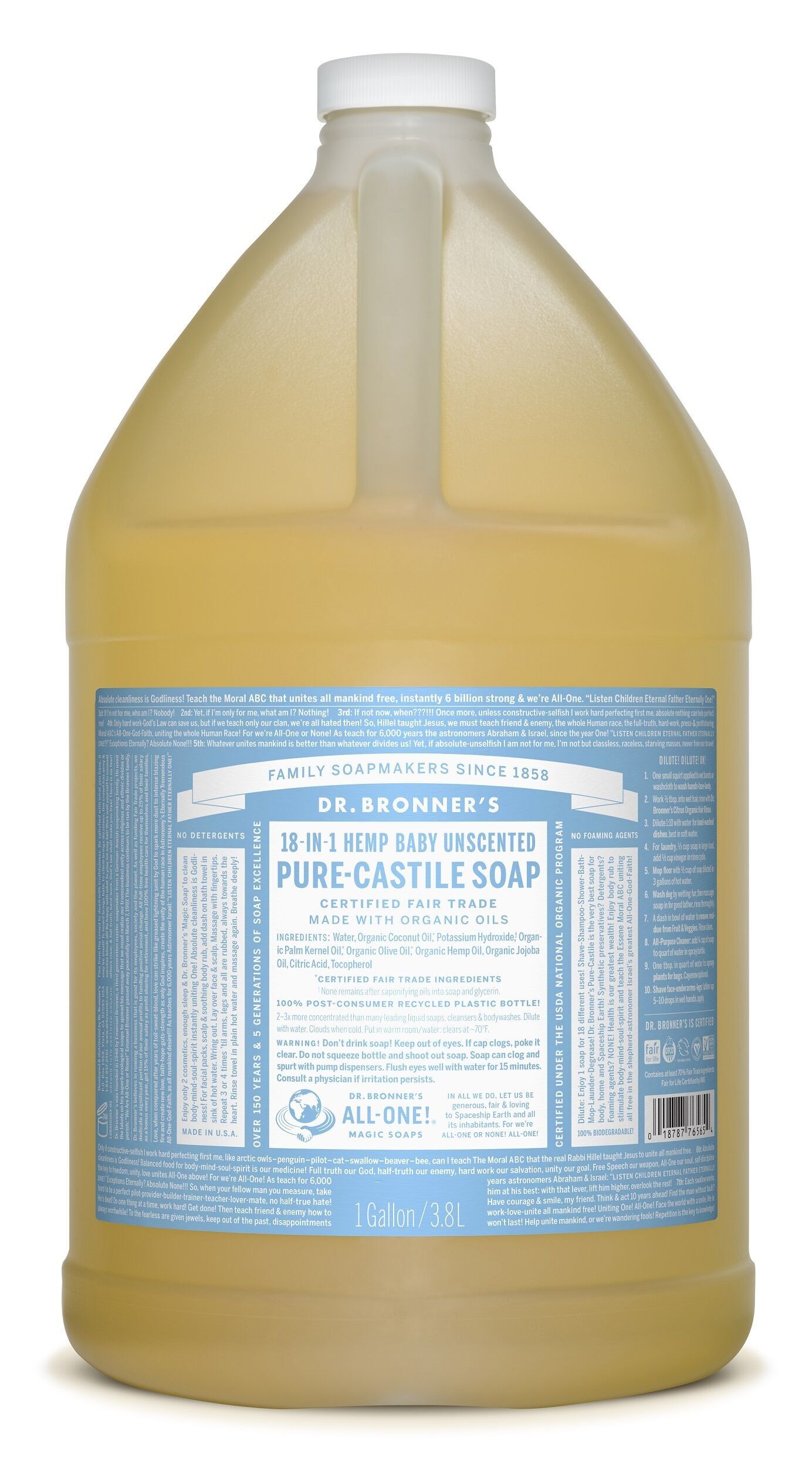 Dr. Bronner's Baby Mild Castile Liquid Soap 3.78ltr